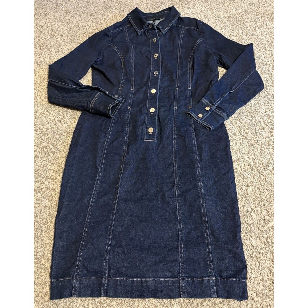 Women's White House Black Market Dark Denim Dress, Size 8